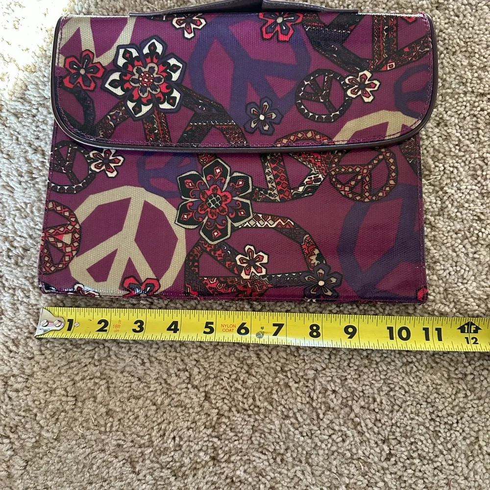 Floral Peace Sign padded Tablet Case - Purple